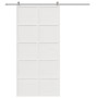 Puerta de granero madera maciza pino blanca 100x208 cm de , Puertas - Ref: Foro24-850639, Precio: 155,58 €, Descuento: %