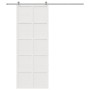 Puerta de granero madera maciza pino blanca 80x208 cm de , Puertas - Ref: Foro24-850645, Precio: 129,35 €, Descuento: %