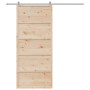 Puerta de granero madera maciza de pino 90x208 cm de , Puertas - Ref: Foro24-850632, Precio: 112,12 €, Descuento: %