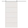 Puerta de granero madera maciza pino blanca 100x208 cm de , Puertas - Ref: Foro24-850630, Precio: 145,04 €, Descuento: %