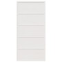 Puerta de granero madera maciza pino blanca 100x208 cm de , Puertas - Ref: Foro24-850630, Precio: 145,04 €, Descuento: %