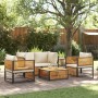 Set de sofás de jardín con cojines 5 pzas madera maciza acacia de , Conjuntos de jardín - Ref: Foro24-3214919, Precio: 675,66...