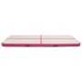 Esterilla inflable de gimnasia con bomba PVC rosa 400x100x20 cm de vidaXL, Esteras para pilates y yoga - Ref: Foro24-92679, P...