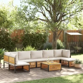 Set de sofás de jardín con cojines 8 pzas madera maciza acacia de , Conjuntos de jardín - Ref: Foro24-3214933, Precio: 991,86...