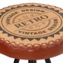 Taburetes de barra de cocina 4 unidades cuero auténtico en Taburetes de cocina | Comprar online en Foru.es