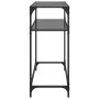 Mesa consola con superficie de vidrio negro acero 80x35x81 cm de , Mesas consola - Ref: Foro24-846025, Precio: 50,67 €, Descu...