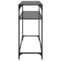 Mesa consola con superficie de vidrio negro acero 98x35x81 cm de , Mesas consola - Ref: Foro24-846027, Precio: 56,68 €, Descu...