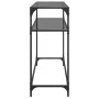 Mesa consola con superficie de vidrio negro acero 98x35x81 cm de , Mesas consola - Ref: Foro24-846027, Precio: 55,50 €, Descu...