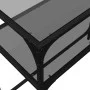 Mesa consola con superficie de vidrio negro acero 98x35x81 cm de , Mesas consola - Ref: Foro24-846027, Precio: 55,50 €, Descu...