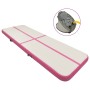Esterilla inflable de gimnasia con bomba PVC rosa 300x100x20 cm de vidaXL, Esteras para pilates y yoga - Ref: Foro24-92676, P...