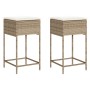 Taburetes de cocina con cojines 2 uds ratán sintético beige de , Sillas de jardín - Ref: Foro24-368321, Precio: 94,05 €, Desc...