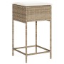 Taburetes de cocina con cojines 2 uds ratán sintético beige de , Sillas de jardín - Ref: Foro24-368321, Precio: 94,05 €, Desc...