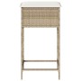 Taburetes de cocina con cojines 2 uds ratán sintético beige de , Sillas de jardín - Ref: Foro24-368321, Precio: 94,05 €, Desc...
