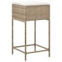 Taburetes de cocina con cojines 2 uds ratán sintético beige de , Sillas de jardín - Ref: Foro24-368321, Precio: 94,05 €, Desc...