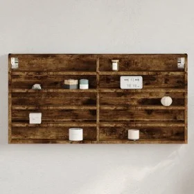 Vitrina de madera de ingeniería roble ahumado 100x8,5x50 cm de , Estantes y estanterías - Ref: Foro24-847951, Precio: 40,06 €...