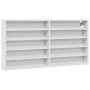 Vitrina de madera de ingeniería blanca 100x8,5x50 cm de , Estantes y estanterías - Ref: Foro24-847947, Precio: 42,33 €, Descu...