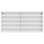 Vitrina de madera de ingeniería blanca 100x8,5x50 cm de , Estantes y estanterías - Ref: Foro24-847947, Precio: 42,33 €, Descu...