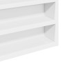 Vitrina de madera de ingeniería blanca 100x8,5x50 cm de , Estantes y estanterías - Ref: Foro24-847947, Precio: 42,33 €, Descu...