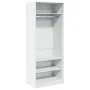Armario de madera de ingeniería blanco 80x50x200 cm de , Armarios roperos - Ref: Foro24-3307693, Precio: 164,72 €, Descuento: %