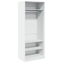 Armario de madera de ingeniería blanco 80x50x200 cm de , Armarios roperos - Ref: Foro24-3307693, Precio: 170,15 €, Descuento: %