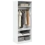 Armario de madera de ingeniería blanco 80x50x200 cm de , Armarios roperos - Ref: Foro24-3307693, Precio: 164,72 €, Descuento: %