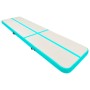Esterilla inflable de gimnasia y bomba PVC verde 600x100x15 cm de vidaXL, Esteras para pilates y yoga - Ref: Foro24-92669, Pr...