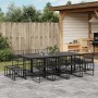 Set de comedor de jardín 13 pzas ratán sintético negro de , Conjuntos de jardín - Ref: Foro24-3295055, Precio: 714,25 €, Desc...