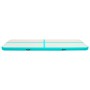 Esterilla inflable de gimnasia y bomba PVC verde 600x100x15 cm de vidaXL, Esteras para pilates y yoga - Ref: Foro24-92669, Pr...