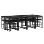 Set de comedor de jardín 13 pzas ratán sintético negro de , Conjuntos de jardín - Ref: Foro24-3295055, Precio: 714,25 €, Desc...
