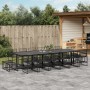 Set de comedor de jardín 17 pzas ratán sintético negro de , Conjuntos de jardín - Ref: Foro24-3295057, Precio: 985,57 €, Desc...