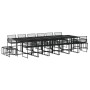 Set de comedor de jardín 17 pzas ratán sintético negro de , Conjuntos de jardín - Ref: Foro24-3295057, Precio: 985,57 €, Desc...