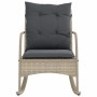 Silla mecedora de jardín con cojines ratán sintético gris claro de , Sillas de jardín - Ref: Foro24-369023, Precio: 89,47 €, ...