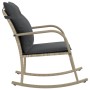 Silla mecedora de jardín con cojines ratán sintético gris claro de , Sillas de jardín - Ref: Foro24-369023, Precio: 89,47 €, ...