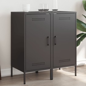 Aparador de acero laminado en frío negro 2 piezas 36x39x79 cm de , Aparadores - Ref: Foro24-843013, Precio: 121,94 €, Descuen...