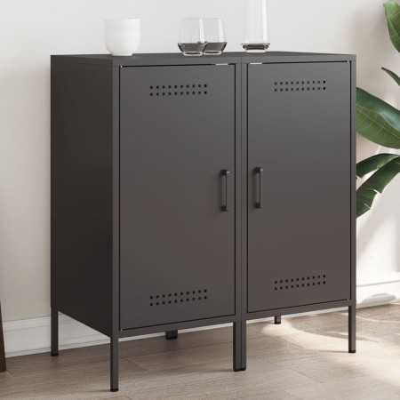 Aparador de acero laminado en frío negro 2 piezas 36x39x79 cm de , Aparadores - Ref: Foro24-843013, Precio: 121,94 €, Descuen...
