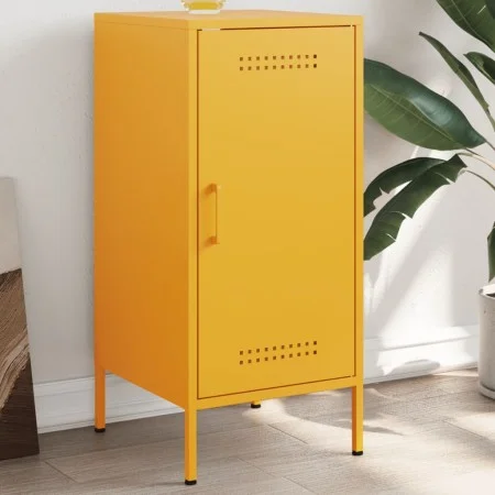Aparador de acero laminado en frío amarillo mostaza 36x39x79 cm de , Aparadores - Ref: Foro24-843018, Precio: 74,78 €, Descue...