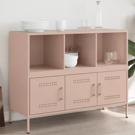 Aparador de acero laminado en frío rosa 100,5x39x79 cm de , Aparadores - Ref: Foro24-843091, Precio: 155,23 €, Descuento: %