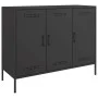 Aparador de acero laminado en frío negro 100,5x39x79 cm de , Aparadores - Ref: Foro24-843024, Precio: 182,82 €, Descuento: %