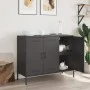 Aparador de acero laminado en frío negro 100,5x39x79 cm de , Aparadores - Ref: Foro24-843024, Precio: 182,82 €, Descuento: %