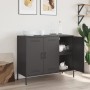 Aparador de acero laminado en frío negro 100,5x39x79 cm de , Aparadores - Ref: Foro24-843024, Precio: 185,61 €, Descuento: %
