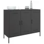 Aparador de acero laminado en frío negro 100,5x39x79 cm de , Aparadores - Ref: Foro24-843024, Precio: 182,82 €, Descuento: %