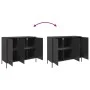 Aparador de acero laminado en frío negro 100,5x39x79 cm de , Aparadores - Ref: Foro24-843024, Precio: 182,82 €, Descuento: %