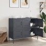 Aparador acero laminado en frío gris antracita 100,5x39x79 cm de , Aparadores - Ref: Foro24-843098, Precio: 176,09 €, Descuen...