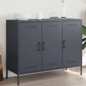 Aparador acero laminado en frío gris antracita 100,5x39x79 cm de , Aparadores - Ref: Foro24-843026, Precio: 197,71 €, Descuen...