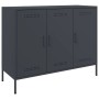 Aparador acero laminado en frío gris antracita 100,5x39x79 cm de , Aparadores - Ref: Foro24-843026, Precio: 200,78 €, Descuen...
