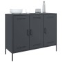 Aparador acero laminado en frío gris antracita 100,5x39x79 cm de , Aparadores - Ref: Foro24-843026, Precio: 200,78 €, Descuen...