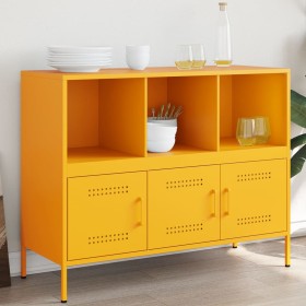 Aparador de acero laminado en frío amarillo 100,5x39x79 cm de , Aparadores - Ref: Foro24-843093, Precio: 155,17 €, Descuento: %