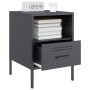 Mesita de noche acero laminado en frío antracita 36x39x50,5 cm de , Mesitas de noche - Ref: Foro24-843058, Precio: 71,66 €, D...