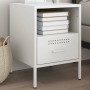 Mesita de noche de acero laminado en frío blanco 36x39x50,5 cm de , Mesitas de noche - Ref: Foro24-843064, Precio: 62,39 €, D...