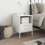 Mesita de noche de acero laminado en frío blanco 36x39x50,5 cm de , Mesitas de noche - Ref: Foro24-843064, Precio: 62,39 €, D...